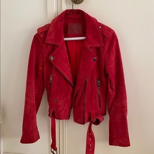 BLANK NYC RED SUEDE JACKET- SIZE XS
